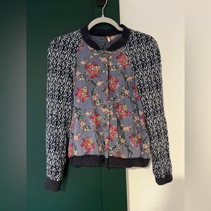 Free people floral bomber style jacket
